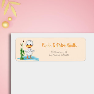 Simple Cute Duck Return Address