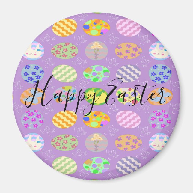 Simple cute Easter Classic Round   Magnet (Front)