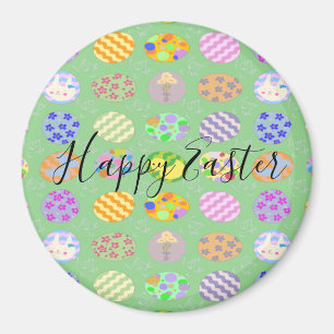Simple cute  green Easter Classic Round   Magnet