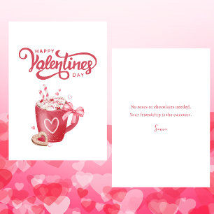 Simple Cute Happy Galentine's Day Girly Card