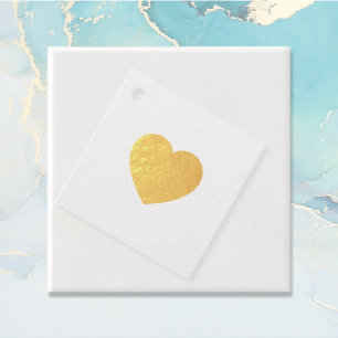 Simple Cute Heart Wedding Favour Tags