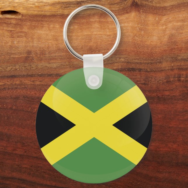  Simple Cute Jamaica flag Keychain (Back)