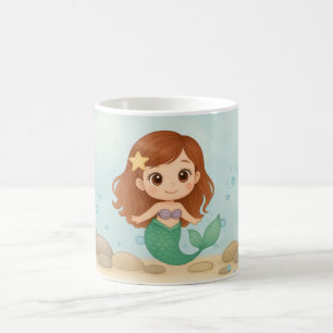 Simple cute little mermaid coffee mug