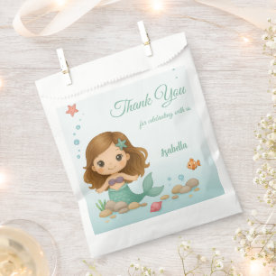 Simple cute little mermaid favour bag