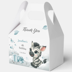 Simple cute little zebra  favor box