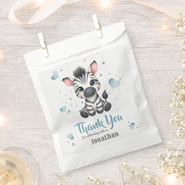 Simple cute little zebra  favour bag (Clipped)