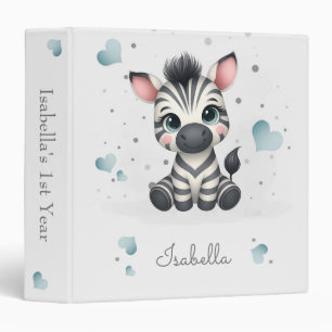 Simple cute little zebra photo album binder