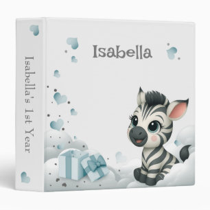 Simple cute little zebra photo album binder
