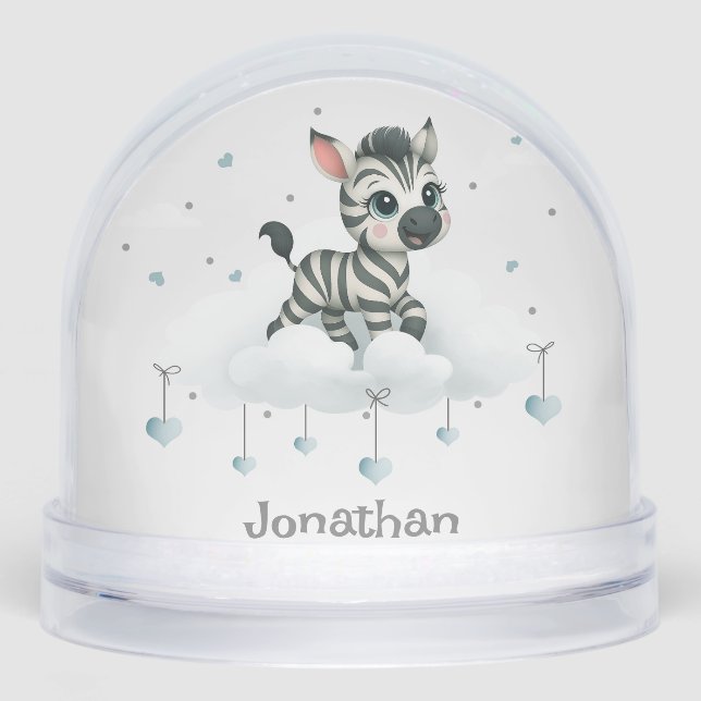 Simple cute little zebra snowglobe (Front)