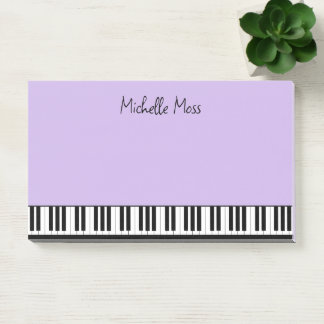 Simple Cute Musical Piano Keyboard Pale Purple Post-it Notes