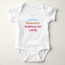 Simple & Cute Personalized 'Bundle of Love' White Baby Bodysuit
