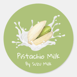 Simple Cute Pistachio Milk Label