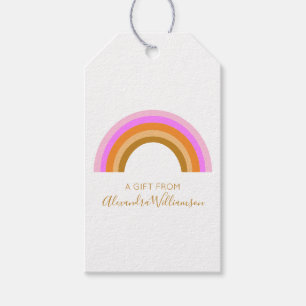 Simple Cute Retro Rainbow Personalized Gift From  Gift Tags