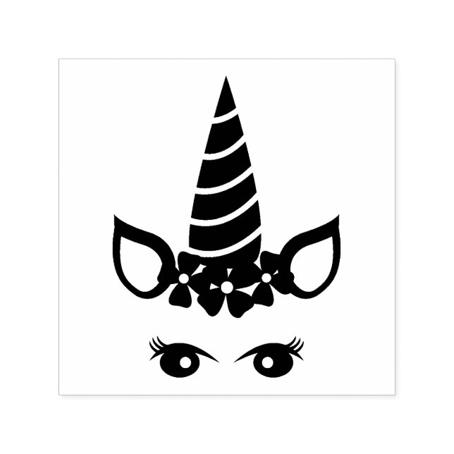 Simple Cute Unicorn Silhouette Self-inking Stamp (Design)