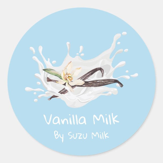 Simple Cute Vanilla Milk Label (Front)