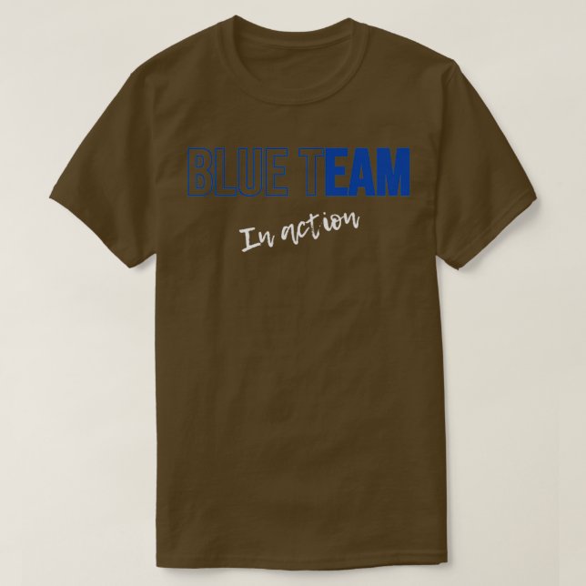 Simple Cyber Security Blue Team Hacking Profession T-Shirt (Design Front)
