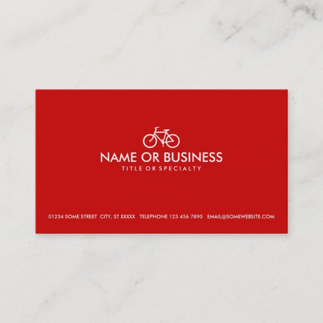 simple cycles (colour customizable) business card (Front)