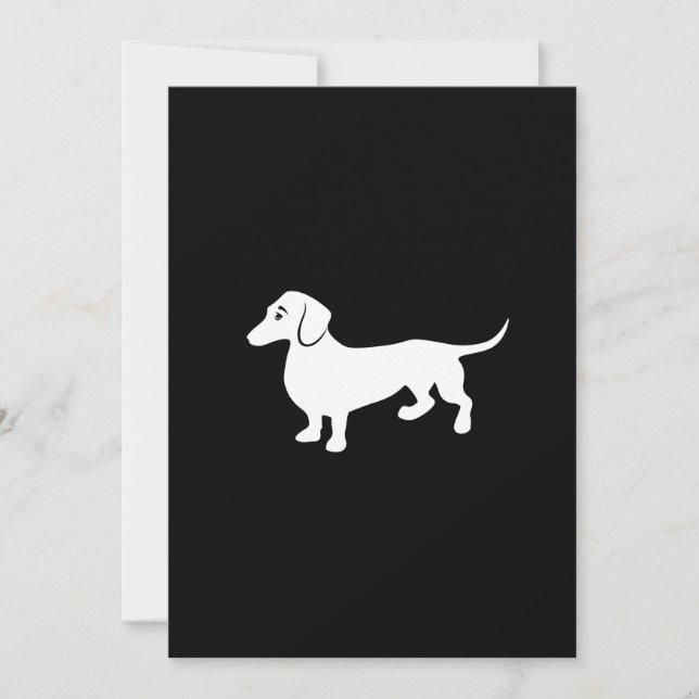 Simple Dachshund Customizable Invitation (Front)
