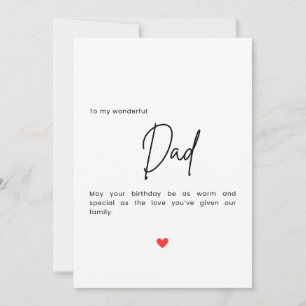 Simple Dad Birthday Card