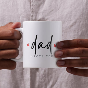 Simple Dad I Love You Father's Day Birthday Coffee Mug