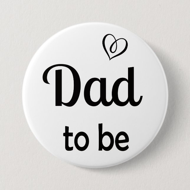 Simple Dad to be Baby Shower Pin (Front)