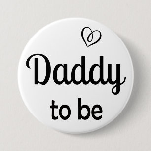 Simple Daddy to be Baby Shower Pin