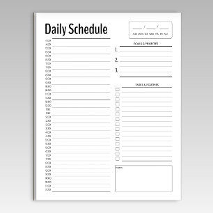Simple Daily Schedule Notepad