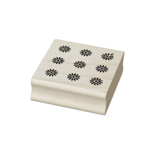 Simple Daisy Flower Pattern Element   Motif Rubber Stamp