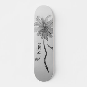 Simple Daisy Name Skateboard