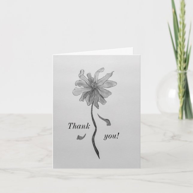 Simple Daisy Thank You Card (Front)