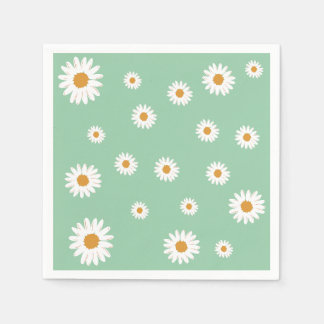 Simple Daisy  Theme Paper Napkin