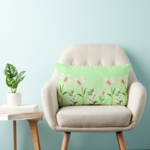 Simple daisy wildflowers bouquet floral wedding lumbar pillow
