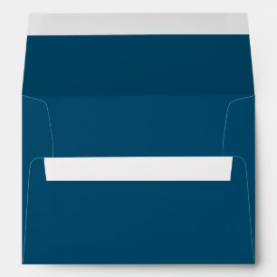 Simple Dark Blue Wedding Invitation Envelope
