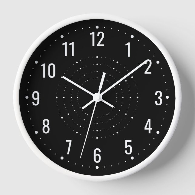 Simple Dark Decor - Black Minimalist Clock (Front)