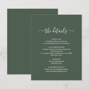 Simple Dark Green Enclosure Card