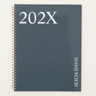 Simple Dark Grey background undated weekly  Planner