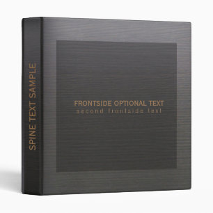Simple Dark Grey Wood Grain Print 2 Binder