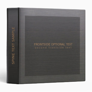 Simple Dark Grey Wood Grain Print Binder