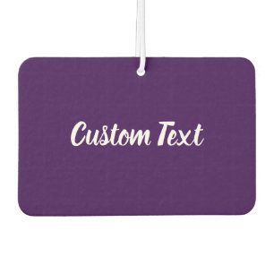 Simple Dark Purple and White Script Text Template Air Freshener