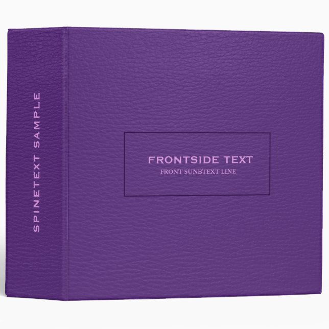 Simple Dark Purple Leather Texture Binder (Front/Spine)