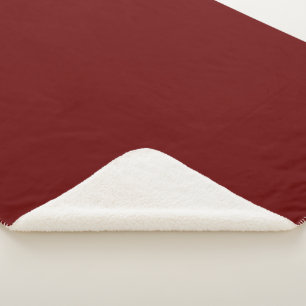 Simple Dark Red Authority®  Sherpa Blanket