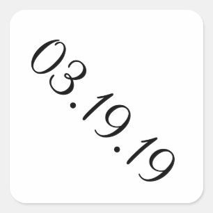 Simple Date - Diamond Sticker