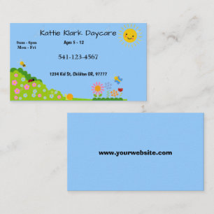 Simple Daycare Business Cards