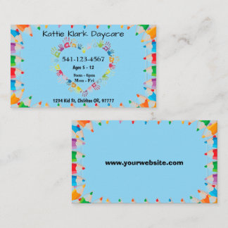 Simple Daycare Business Cards
