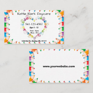 Simple Daycare Business Cards