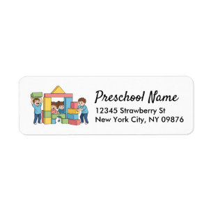 Simple Daycare Return Address Label