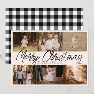 Simple Days Black Photo Family Christmas Card
