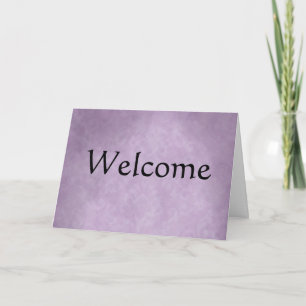 Simple Decoration Welcome Card