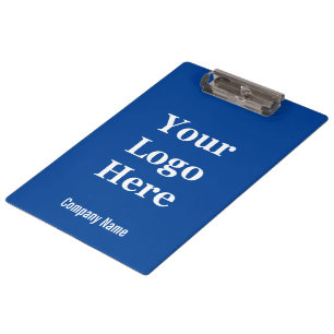 Simple Deep Blue and White Your Logo Here Clipboard