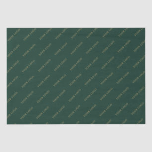 Simple Deep Green Business Brand Logo Printed Tissue Paper